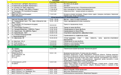 План 06.08 — 11.08 #Тюменскоелето